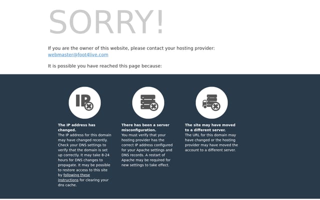 Screenshot of foot4live.com