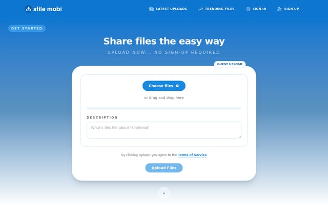 Screenshot of sfile.mobi