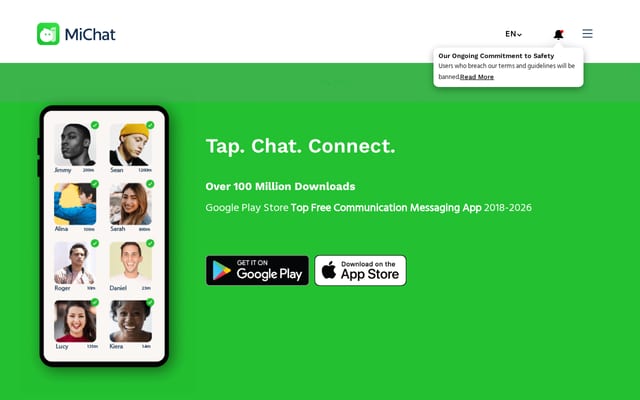 Screenshot of michat.sg