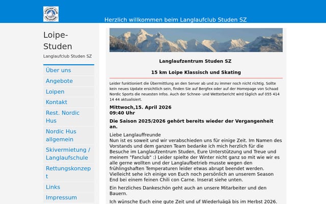 Screenshot of studen-sz.ch