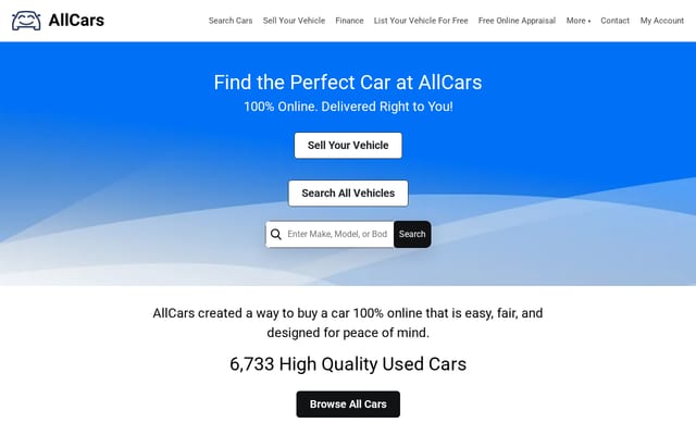 Screenshot of allcars.com