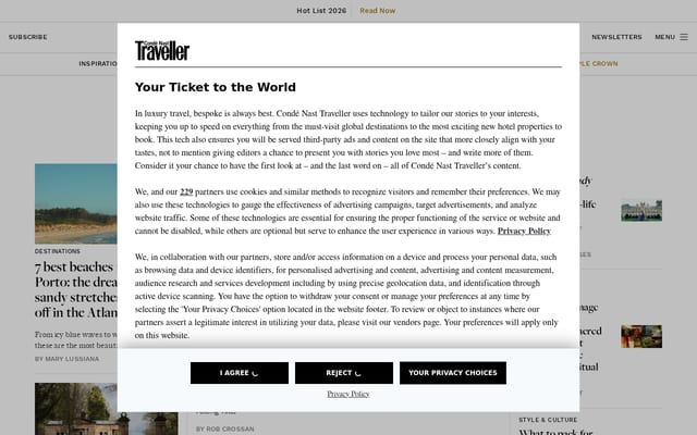 Screenshot of cntraveller.com