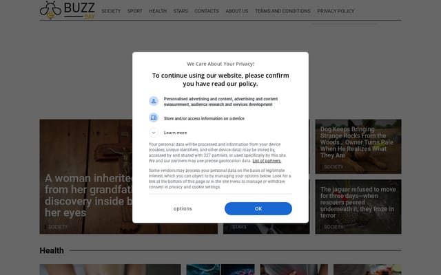 Screenshot of buzzday.info