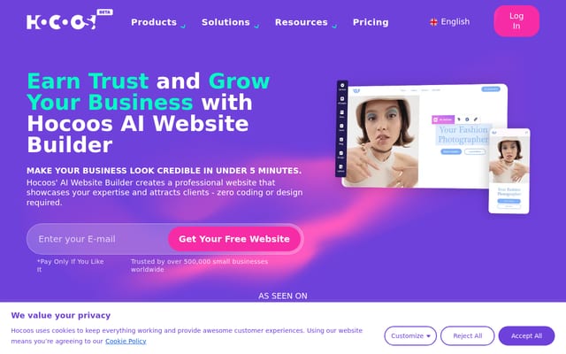 Screenshot of hocoos.com
