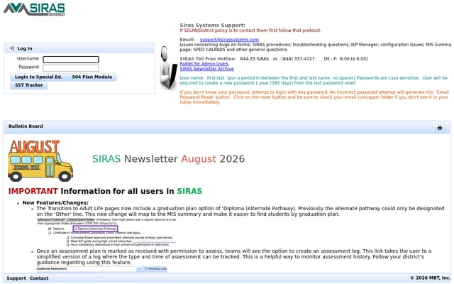 Screenshot of siras-kern.org