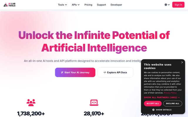 Screenshot of ailabtools.com