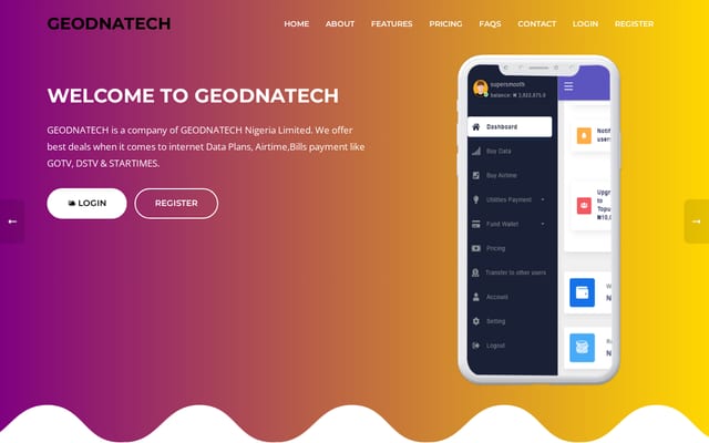 Screenshot of geodnatech.com