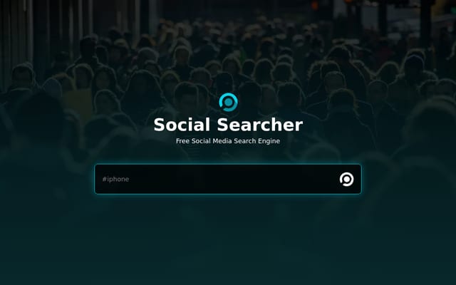 Screenshot of social-searcher.com