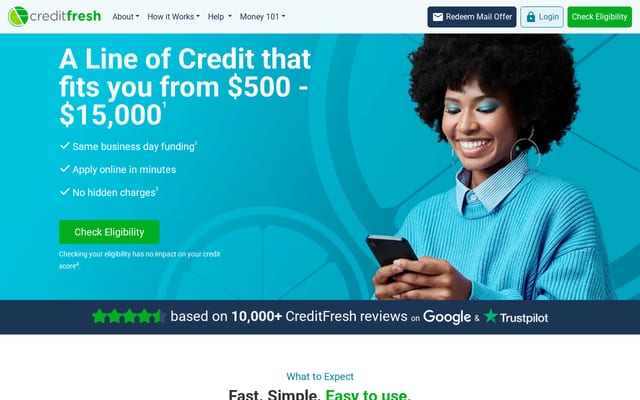Screenshot of creditfresh.com