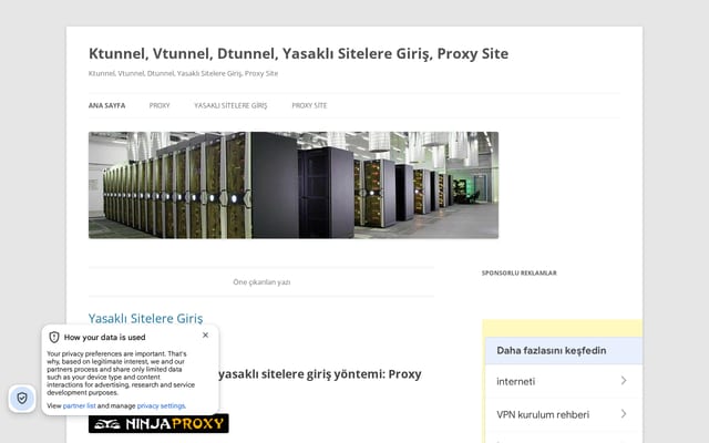 Screenshot of dtunnel.net