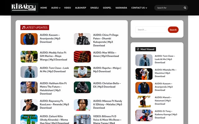Screenshot of kibaboy.com
