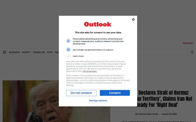 Screenshot of outlookindia.com