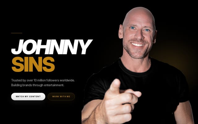 Screenshot of johnnysins.com