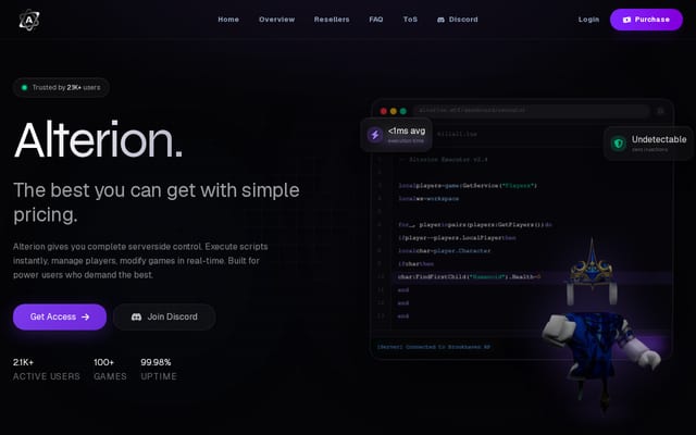 Screenshot of alterion.wtf