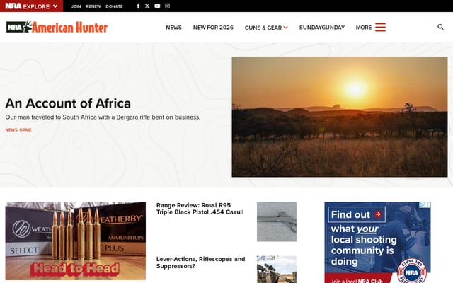 Screenshot of americanhunter.org