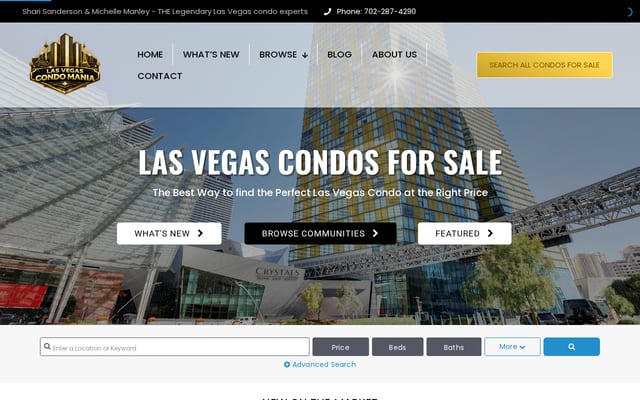 Screenshot of lasvegascondomania.com