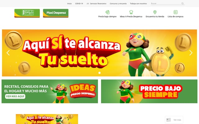 Screenshot of maxidespensa.com.hn