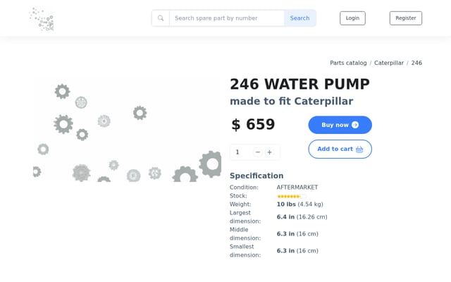 Screenshot of aftermarket.express