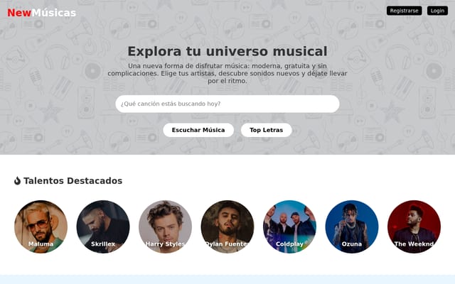 Screenshot of newmusicas.net