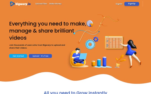 Screenshot of bigwarp.io