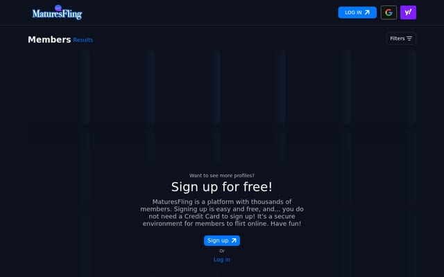 Screenshot of maturesfling.com
