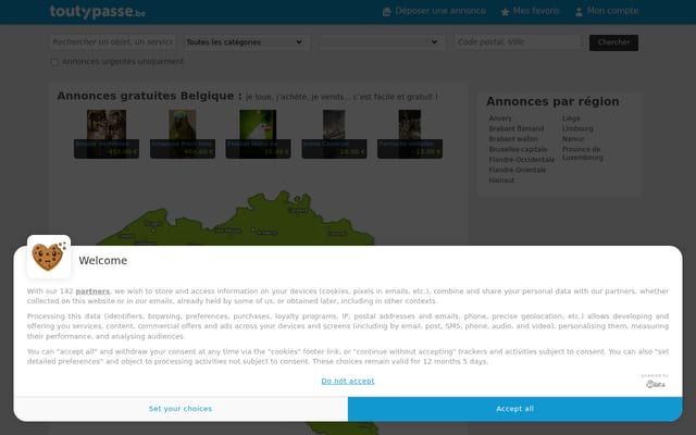 Screenshot of toutypasse.be