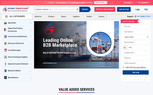 Screenshot of globaltradeplaza.com