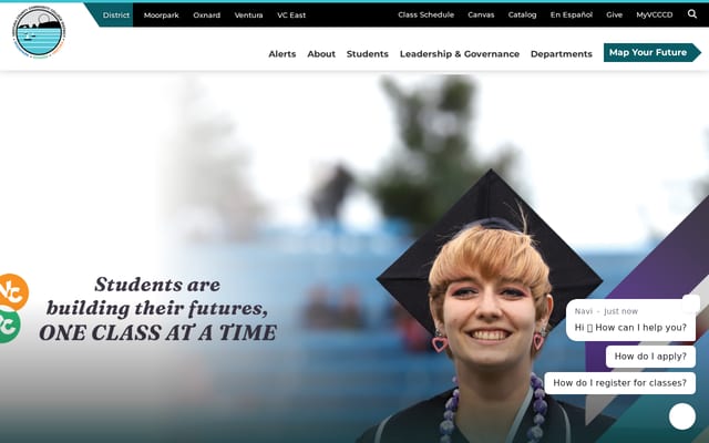 Screenshot of vcccd.edu