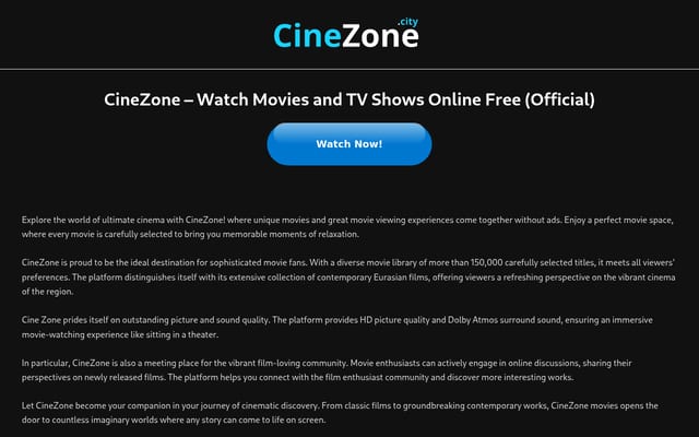 Screenshot of cinezone.city