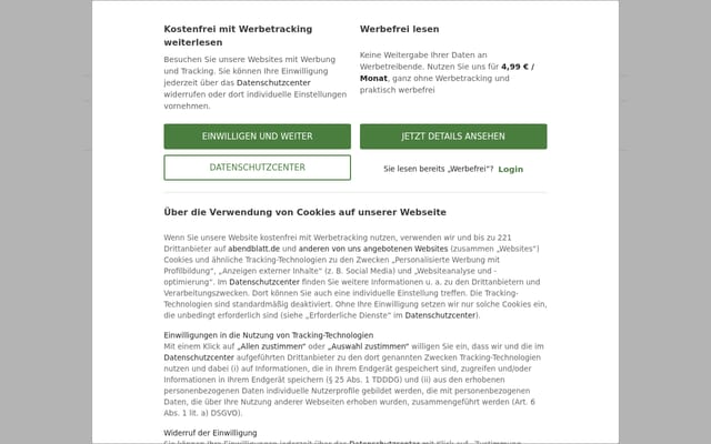 Screenshot of abendblatt.de
