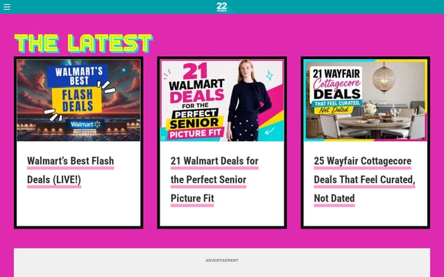 Screenshot of twentytwowords.com