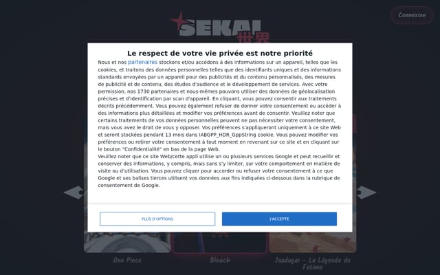 Screenshot of sekai.one