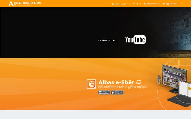Screenshot of portalishkollor.al