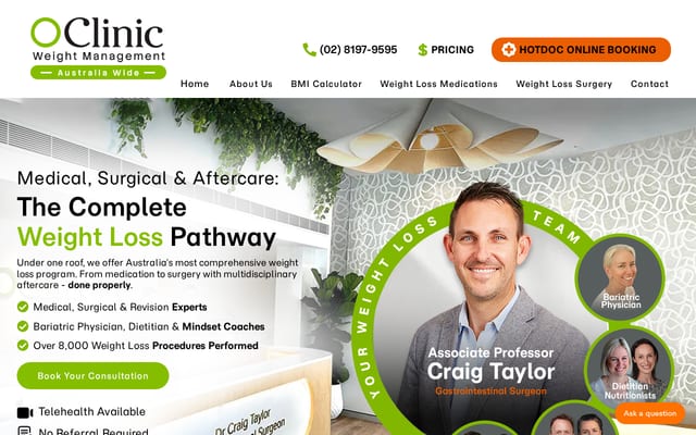 Screenshot of oclinic.sydney