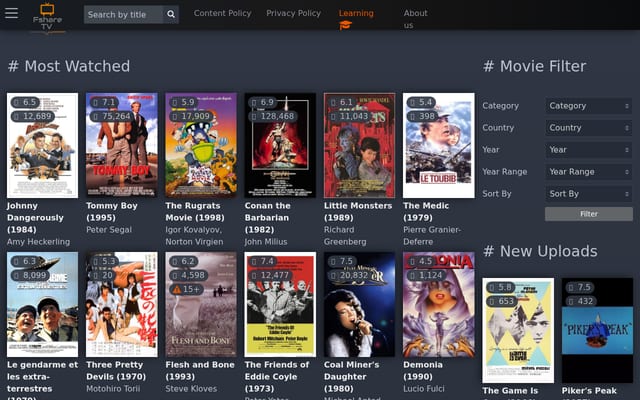 Screenshot of fsharetv.co