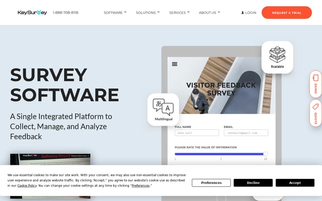 Screenshot of keysurvey.com