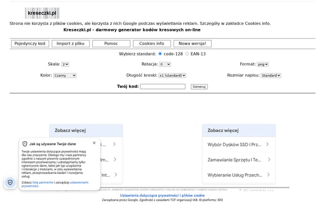 Screenshot of kreseczki.pl