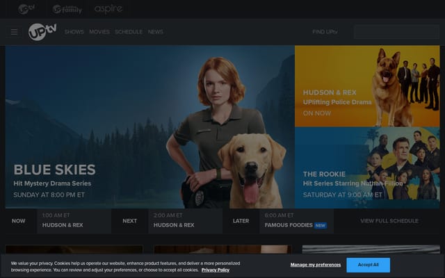 Screenshot of uptv.com