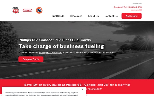 Screenshot of phillips66fleet.com