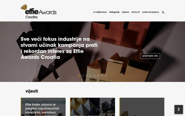 Screenshot of effie.hr