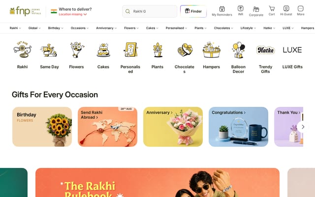 Screenshot of fnp.com