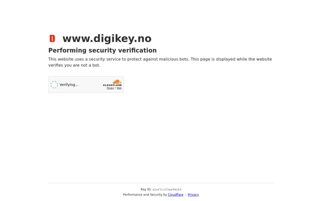 Screenshot of digikey.no
