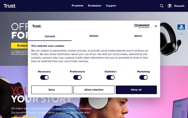 Screenshot of trust.com