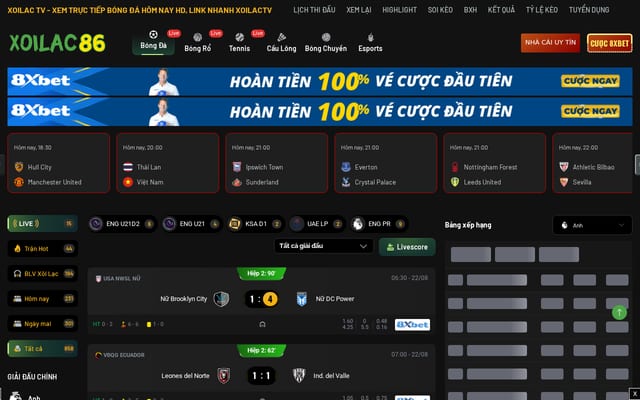 Screenshot of xoilac1.net