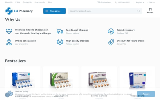 Screenshot of eupharmacy.net