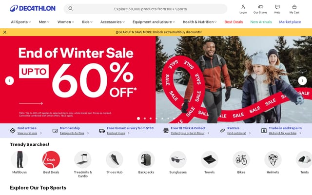 Screenshot of decathlon.nz