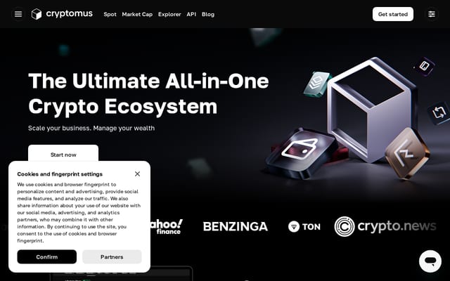 Screenshot of cryptomus.com