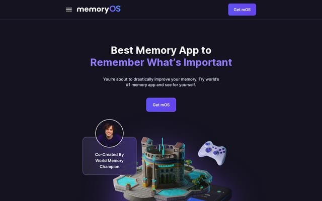 Screenshot of memoryos.com