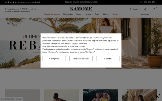 Screenshot of kamomeshop.es