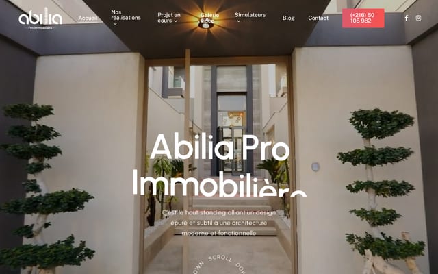 Screenshot of abilia.tn